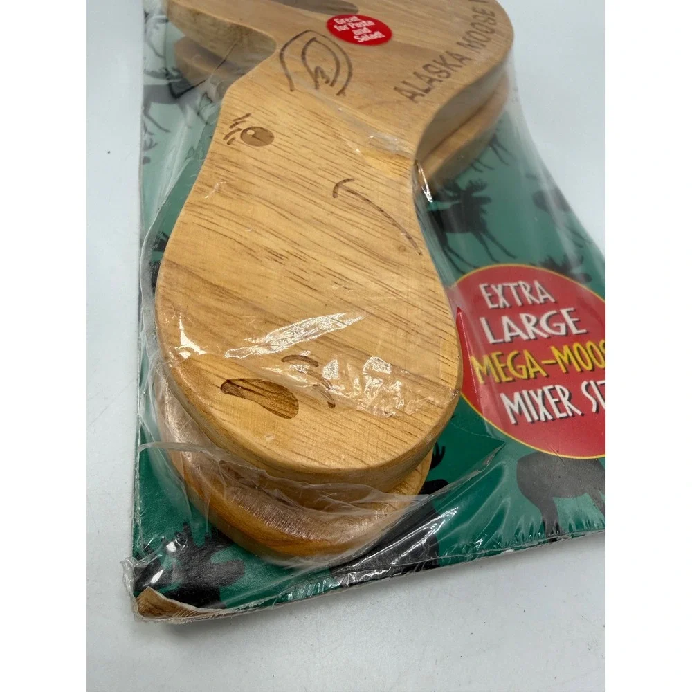 Great Northern Moose Mixers Alaska Wooden Salad Pasta Servers Extra Large New